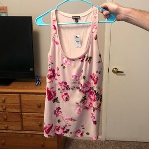 Light pink floral tank top